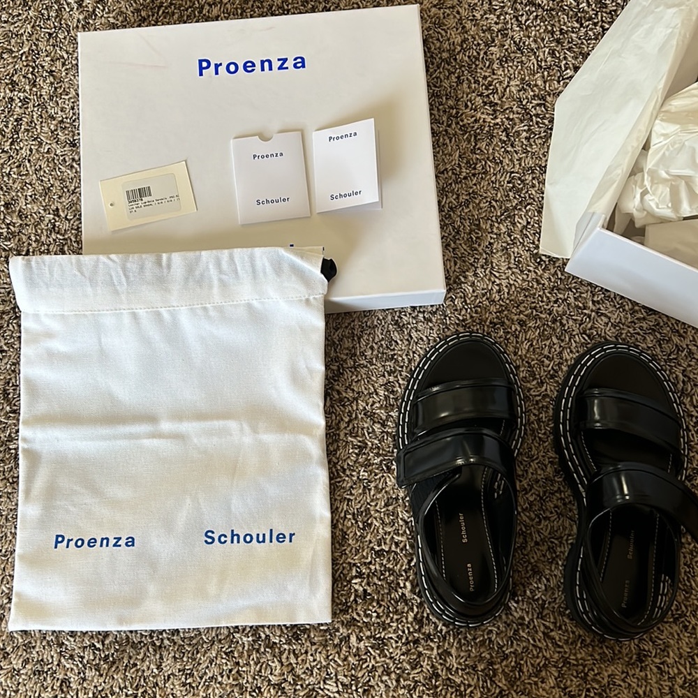 Proenza Schouler Leather Lug sole sandals